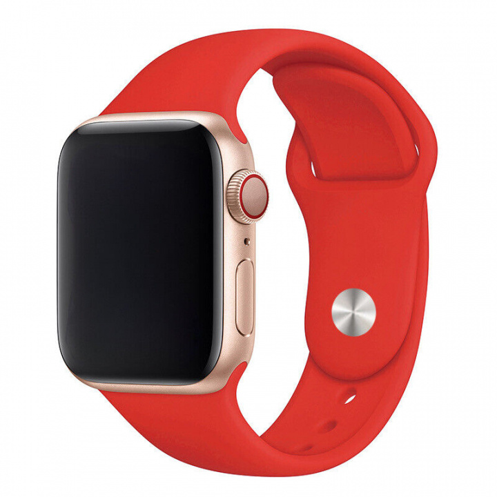 Silikonarmband till Apple Watch 42/44mm, Röd i gruppen SMARTTELEFON & NETTBRETT / Trening, hjem og fritid / Apple Watch og tilbehør / Tilbehør hos TP E-commerce Nordic AB (A21298)