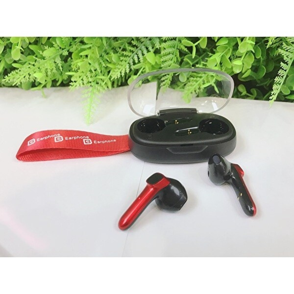 TWS B60 - Trådløse Bluetooth In-Ear-hodetelefoner, rød i gruppen Elektronikk / Lyd & Bilde / Hodetelefoner & Tilbehør / Hodetelefoner hos TP E-commerce Nordic AB (A21807)
