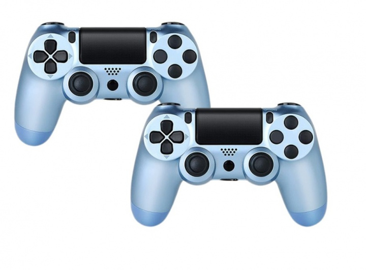 2-pack Handkontroll till Playstation 4 / PS4, Blå Metallic i gruppen Elektronikk / TV-spill & tilbehør / Sony PlayStation 4 hos TP E-commerce Nordic AB (A21885PKT)