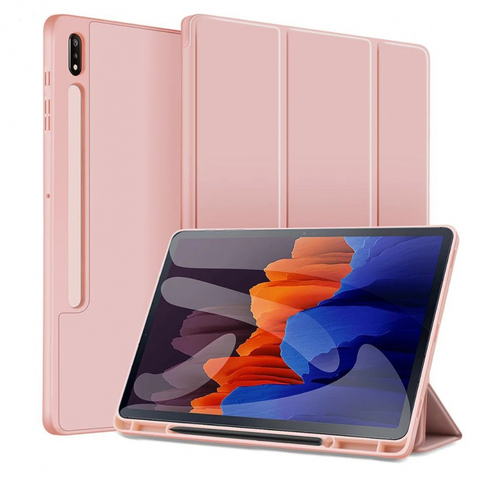 Fodral till Samsung Galaxy Tab S7 Plus, Rosa i gruppen SMARTTELEFON & NETTBRETT / Nettbrettbeskyttelse / Samsung-nettbrett hos TP E-commerce Nordic AB (A22062)