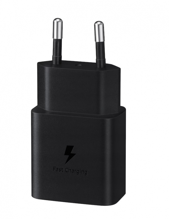 Samsung EP-T1510N USB-C PD 15W vegglader, svart i gruppen SMARTTELEFON & NETTBRETT / Ladere og Kabler / Vegglader / Vegglader Type C hos TP E-commerce Nordic AB (A22072)