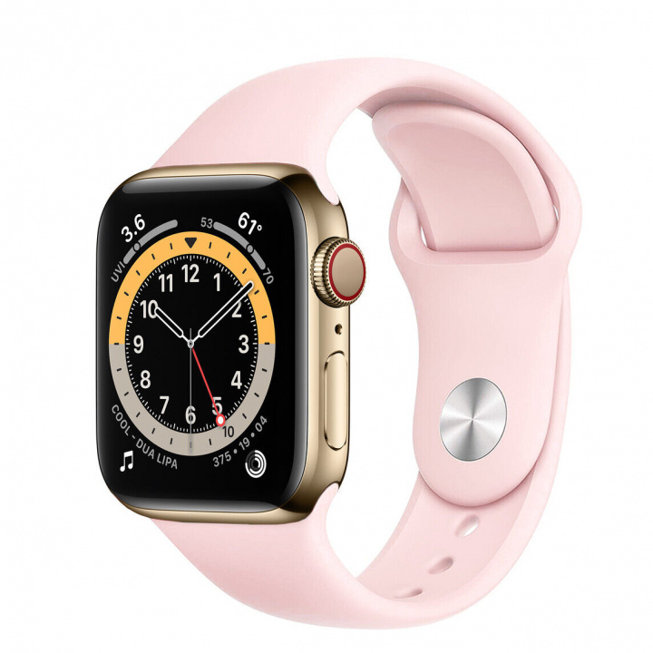 Silikonarmband till Apple Watch 38/40mm, Rosa i gruppen SMARTTELEFON & NETTBRETT / Trening, hjem og fritid / Apple Watch og tilbehør / Tilbehør hos TP E-commerce Nordic AB (A22080)