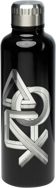 Paladone PlayStation vannflaske i metall, svart i gruppen SPORT, FRITID & HOBBY / Friluftsliv / Termoser og flasker hos TP E-commerce Nordic AB (A22095)