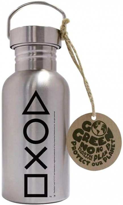 GB Eye Stålflaske med PlayStation-ikoner 500 ml i gruppen SPORT, FRITID & HOBBY / Friluftsliv / Termoser og flasker hos TP E-commerce Nordic AB (A22369)