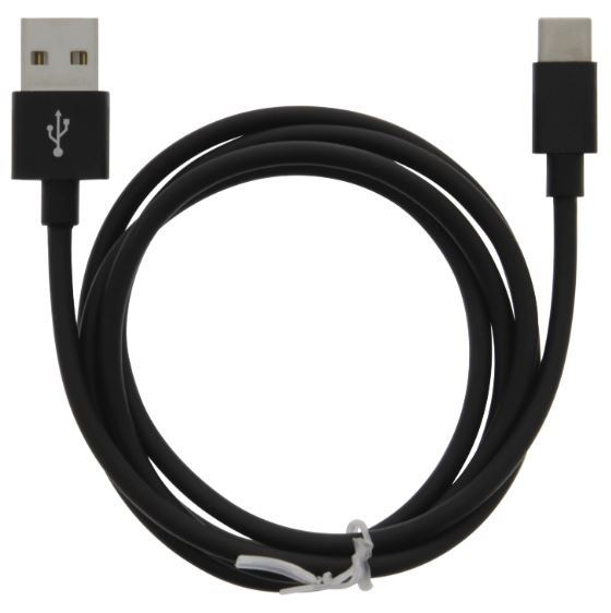 Cable USB-A - USB-C 2.4A, 1m, Black i gruppen SMARTTELEFON & NETTBRETT / Ladere og Kabler / Kabler / Kabler type C hos TP E-commerce Nordic AB (A22408)
