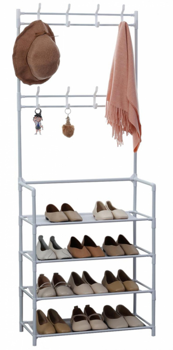 Herzberg Kleshenger med skohylle - 60x155cm i gruppen HJEM, HUS OG HAGE / Innredning / Oppbevaring hos TP E-commerce Nordic AB (A22611)