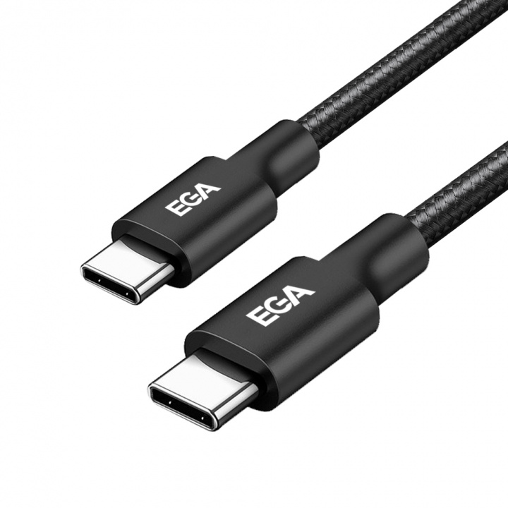 Hurtiglading USB-C til USB-C 6A 240W, 2 m, svart i gruppen SMARTTELEFON & NETTBRETT / Ladere og Kabler / Kabler / Kabler type C hos TP E-commerce Nordic AB (A22623)