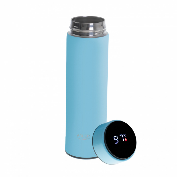 Adler AD 4506bl Termos med LED, 473 ml, blå i gruppen SPORT, FRITID & HOBBY / Friluftsliv / Termoser og flasker hos TP E-commerce Nordic AB (A22648)
