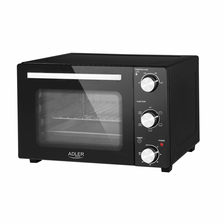 Adler AD 6024 Miniovn 22L, svart i gruppen HJEM, HUS OG HAGE / Husholdningsapparater / Benkkomfyrer og kokeplater hos TP E-commerce Nordic AB (A22652)