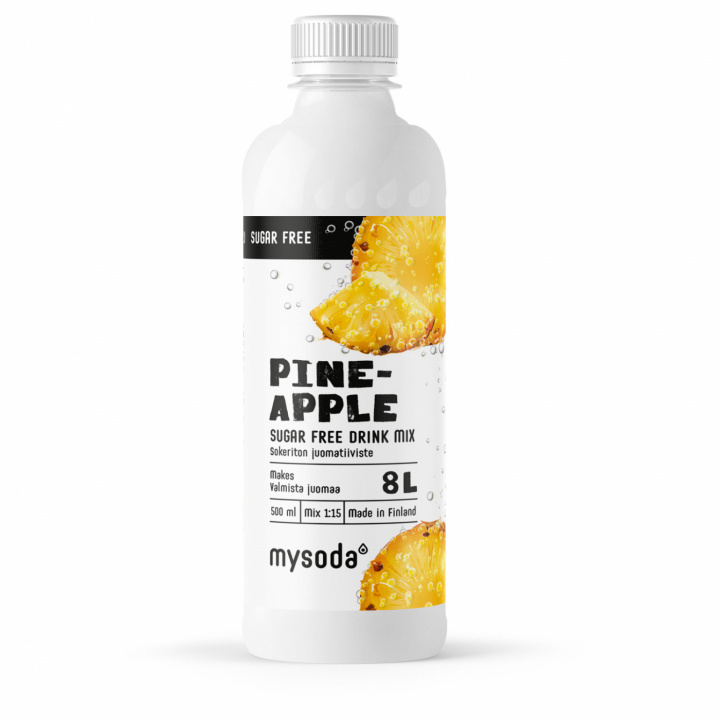 Mysoda Ananas sukkerfri 500 ml - gir 8 liter drikke i gruppen HJEM, HUS OG HAGE / Husholdningsapparater / Vann og juice / Kullsyremaskin / Smaker hos TP E-commerce Nordic AB (A22691)