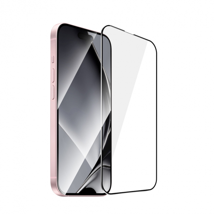Skjermbeskytter i herdet glass med metallkant, iPhone 15 i gruppen SMARTTELEFON & NETTBRETT / Mobilbeskyttelse / Apple / iPhone 15 hos TP E-commerce Nordic AB (A22748)