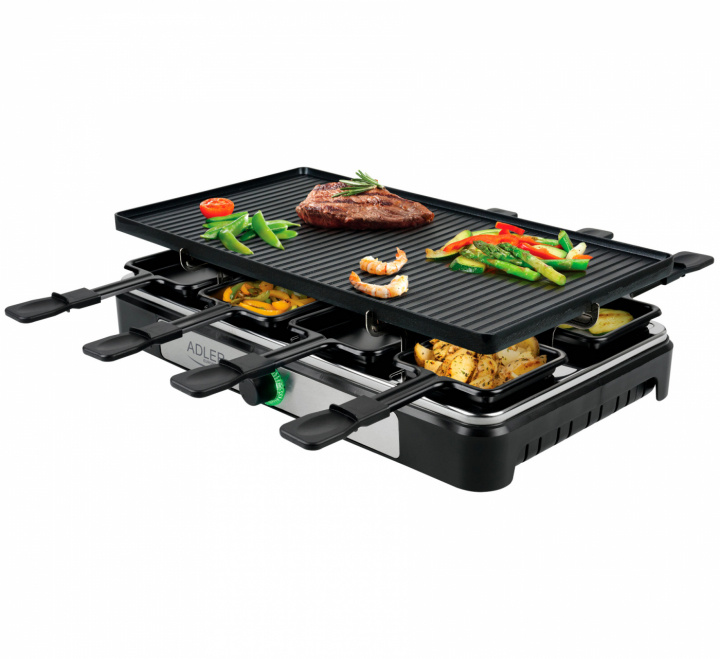 Adler AD 6616 Raclette - Elektrisk grill i gruppen HJEM, HUS OG HAGE / Husholdningsapparater / Brødristere og toastjern / Bordgriller & Raclette hos TP E-commerce Nordic AB (A22770)