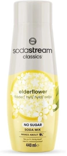Sodastream Elderflower No Sugar 440ml, Gir ca. 9 liter ferdig drikke i gruppen HJEM, HUS OG HAGE / Husholdningsapparater / Vann og juice / Kullsyremaskin / Smaker hos TP E-commerce Nordic AB (A22814)