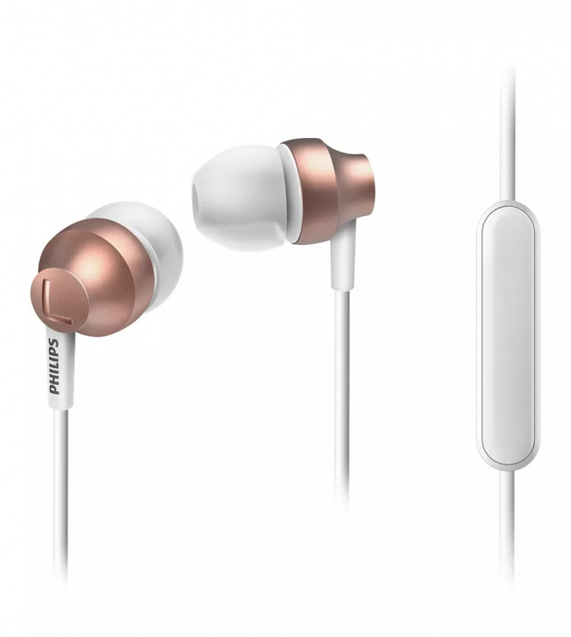 UpBeat Chromz SHE3855RG - Ørepropper med mikrofon - i øret - kablet - 3,5 mm jakk - lydisolerende - rød