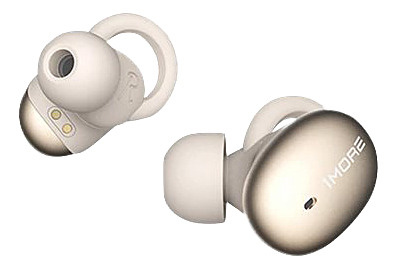 1More Stilige, ekte trådløse in-ear-hodetelefoner med mikrofon, Bluetooth, gull i gruppen Elektronikk / Lyd & Bilde / Hodetelefoner & Tilbehør / Hodetelefoner hos TP E-commerce Nordic AB (A22913)