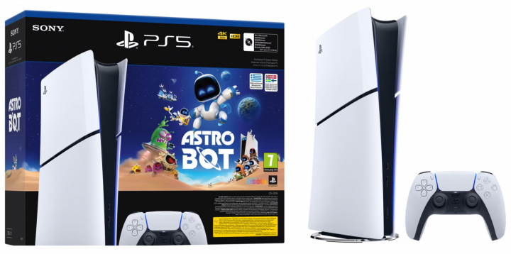 Sony PlayStation 5 Slim Digital Edition + Astro Bot (PS5) i gruppen Elektronikk / TV-spill & tilbehør / Sony PlayStation 5 / Spillkonsoller hos TP E-commerce Nordic AB (A22937)