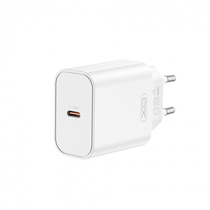 XO wall charger CE32 PD 20W 1x USB-C white i gruppen SMARTTELEFON & NETTBRETT / Ladere og Kabler / Vegglader / Vegglader Type C hos TP E-commerce Nordic AB (A22961)