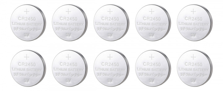 DELTACO Ultimate Lithium-batteri, 3V, CR2450 knappcell, 10-pack i gruppen Elektronikk / Batterier & Ladere / Batterier / knappcelle hos TP E-commerce Nordic AB (A22999)