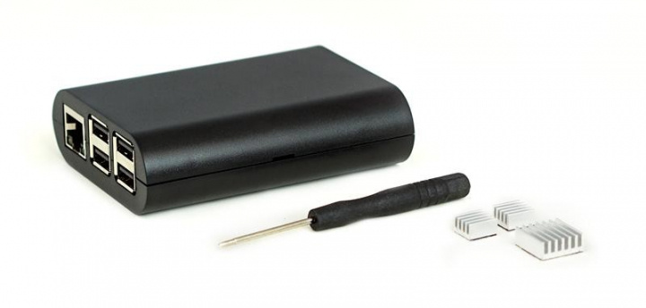 GamingGadgets-etui for Raspberry Pi 3 modell B, Pi 2, Pi modell B+ - svart i gruppen Datautstyr / PC-Komponenter / Raspberry Pi hos TP E-commerce Nordic AB (A23019)