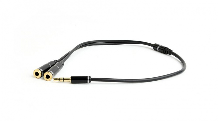Gembird 3.5mm audio Y-splitter kabel 10cm - Svart i gruppen Elektronikk / Kabler og adaptere / Lyd analog / Adaptere hos TP E-commerce Nordic AB (A23023)