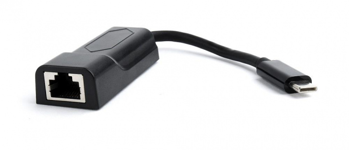 Gembird USB-C Gigabit Ethernet adapter - Svart i gruppen Datautstyr / Nettverk / Nettverkskort / USB hos TP E-commerce Nordic AB (A23027)