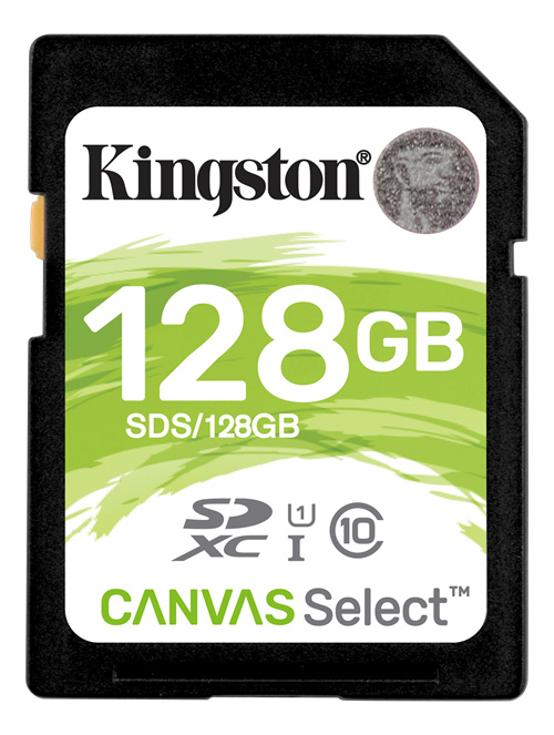 Kingston Canvas Select SDXC-kort, 128GB klass 10 i gruppen Elektronikk / Lagringsmedia / Minnekort / SD/SDHC/SDXC hos TP E-commerce Nordic AB (A23044)