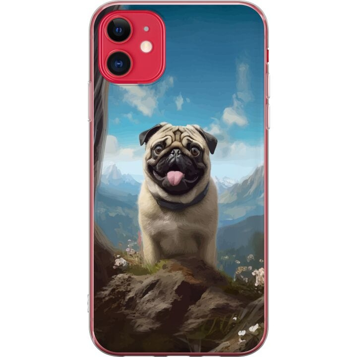 Mobildeksel til Apple iPhone 11 med Glad Hund motiv i gruppen SMARTTELEFON & NETTBRETT / Mobilbeskyttelse / Apple / iPhone 11 / Deksel hos TP E-commerce Nordic AB (A50045)