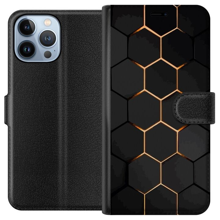 Lommeboketui til Apple iPhone 13 Pro Max med Luksuriøst Mønster motiv i gruppen SMARTTELEFON & NETTBRETT / Mobilbeskyttelse / Apple / iPhone 13 Pro Max / Flippdeksel hos TP E-commerce Nordic AB (A50565)