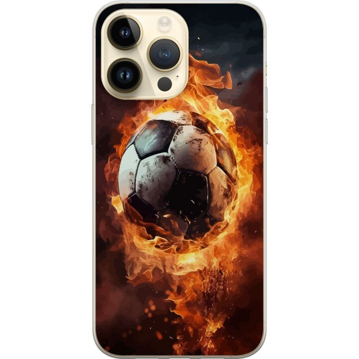 Mobildeksel til Apple iPhone 15 Pro Max med Fotball motiv i gruppen SMARTTELEFON & NETTBRETT / Mobilbeskyttelse / Apple / iPhone 15 hos TP E-commerce Nordic AB (A51020)