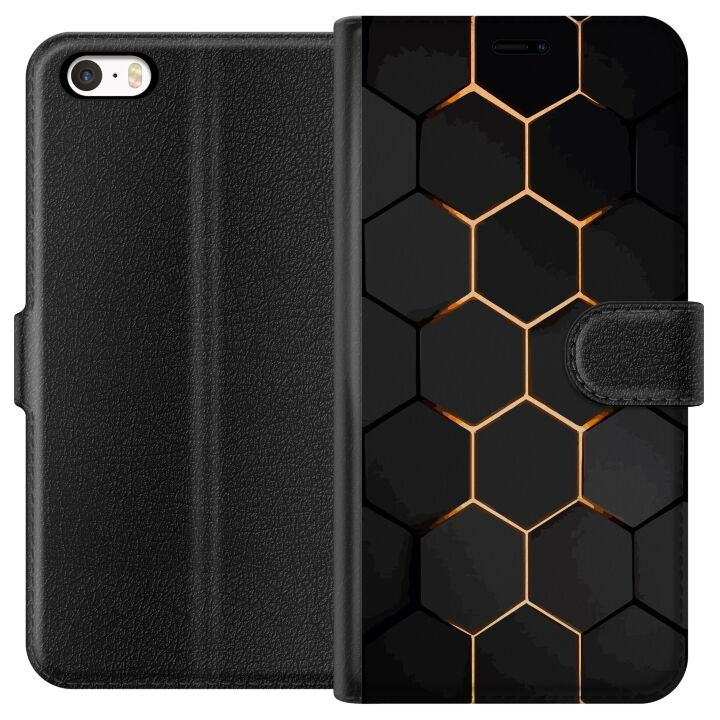 Lommeboketui til Apple iPhone 5s med Luksuriøst Mønster motiv i gruppen SMARTTELEFON & NETTBRETT / Mobilbeskyttelse / Apple / iPhone 5/5S/SE hos TP E-commerce Nordic AB (A51186)