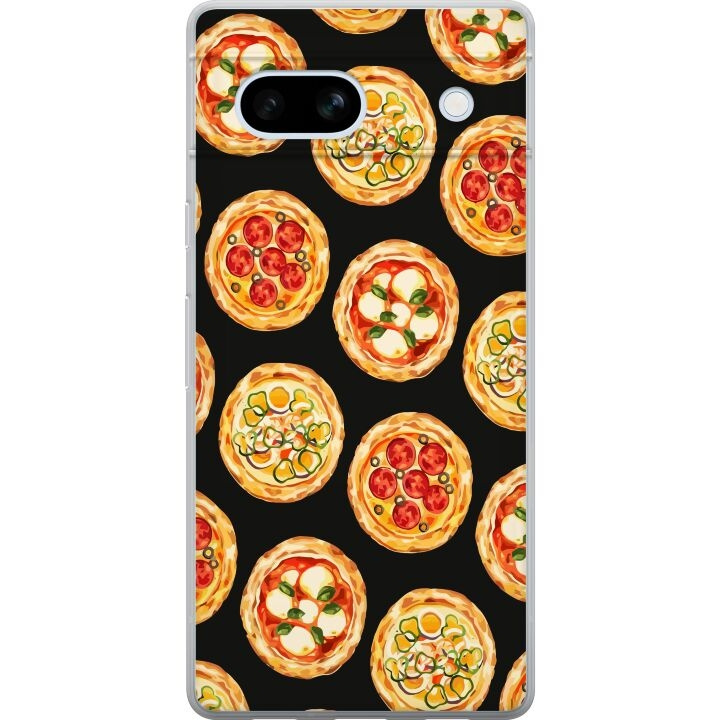 Mobildeksel til Google Pixel 7a med Pizza motiv i gruppen SMARTTELEFON & NETTBRETT / Mobilbeskyttelse / Google hos TP E-commerce Nordic AB (A52254)