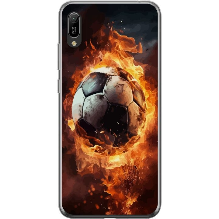 Mobildeksel til Huawei Y6 Pro (2019) med Fotball motiv i gruppen SMARTTELEFON & NETTBRETT / Mobilbeskyttelse / Huawei/Honor hos TP E-commerce Nordic AB (A53876)
