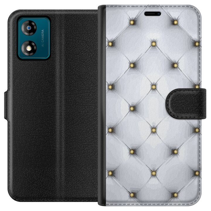 Lommeboketui til Motorola Moto E13 med Luksuriøst motiv i gruppen SMARTTELEFON & NETTBRETT / Mobilbeskyttelse / Motorola hos TP E-commerce Nordic AB (A53977)