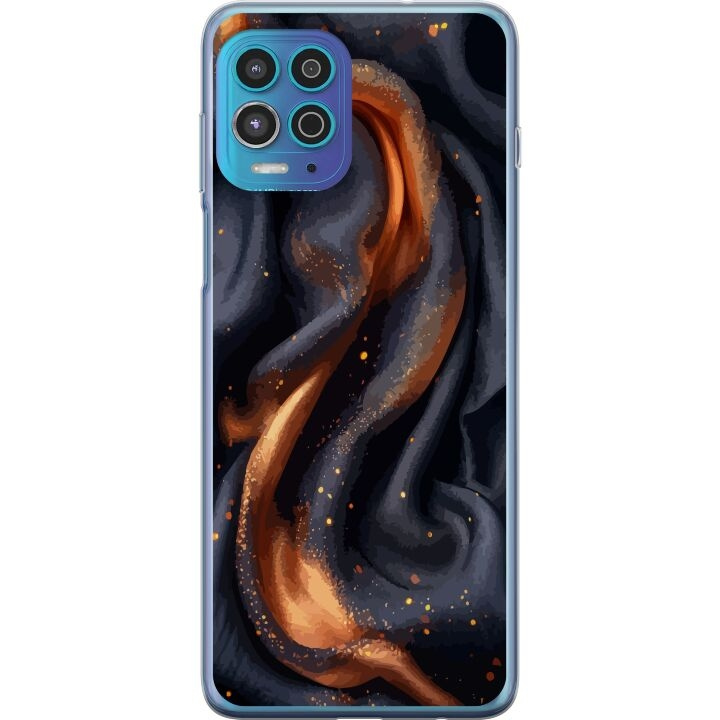 Mobildeksel til Motorola Moto G100 med Brennende silke motiv i gruppen SMARTTELEFON & NETTBRETT / Mobilbeskyttelse / Motorola hos TP E-commerce Nordic AB (A54612)
