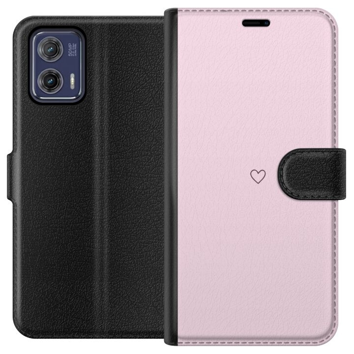 Lommeboketui til Motorola Moto G73 med Hjerte motiv i gruppen SMARTTELEFON & NETTBRETT / Mobilbeskyttelse / Motorola hos TP E-commerce Nordic AB (A55386)