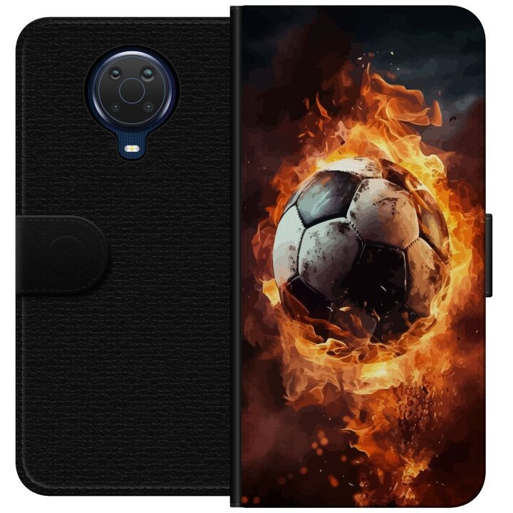 Lommeboketui til Nokia G20 med Fotball motiv i gruppen SMARTTELEFON & NETTBRETT / Mobilbeskyttelse / Nokia/Microsoft hos TP E-commerce Nordic AB (A55955)