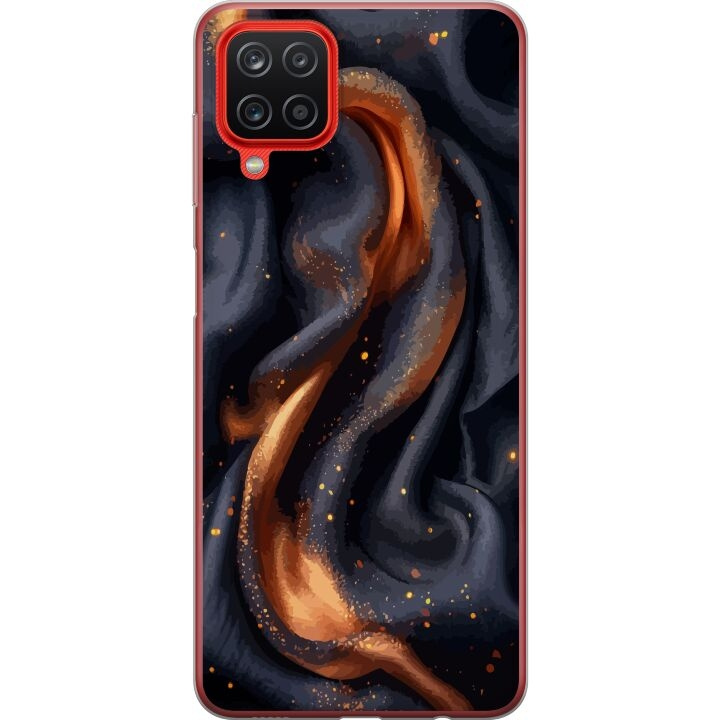 Mobildeksel til Samsung Galaxy A12 med Brennende silke motiv i gruppen SMARTTELEFON & NETTBRETT / Mobilbeskyttelse / Samsung hos TP E-commerce Nordic AB (A58608)