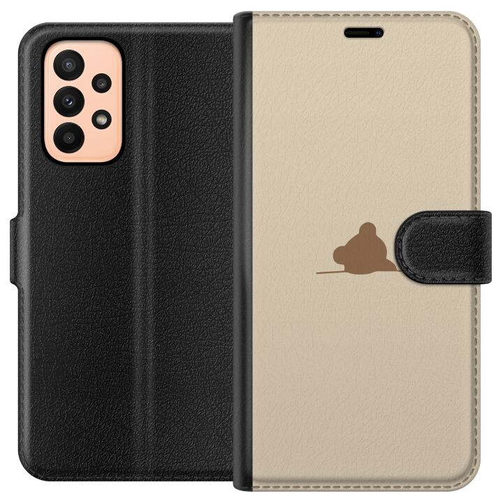 Lommeboketui til Samsung Galaxy A23 med Nalle motiv i gruppen SMARTTELEFON & NETTBRETT / Mobilbeskyttelse / Samsung hos TP E-commerce Nordic AB (A59032)