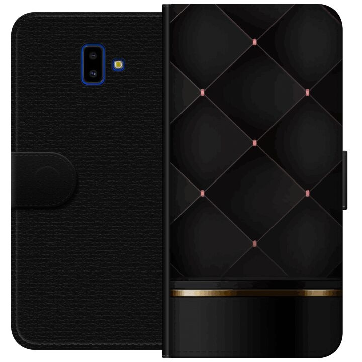 Lommeboketui til Samsung Galaxy J6+ med Luksuslinje motiv i gruppen SMARTTELEFON & NETTBRETT / Mobilbeskyttelse / Samsung hos TP E-commerce Nordic AB (A60512)