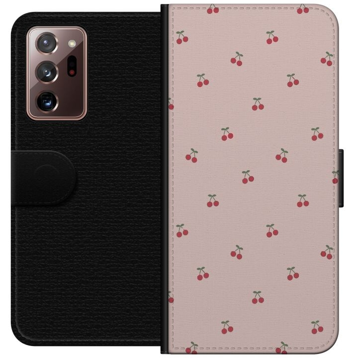 Lommeboketui til Samsung Galaxy Note20 Ultra med Kirsebær motiv i gruppen SMARTTELEFON & NETTBRETT / Mobilbeskyttelse / Samsung hos TP E-commerce Nordic AB (A60693)
