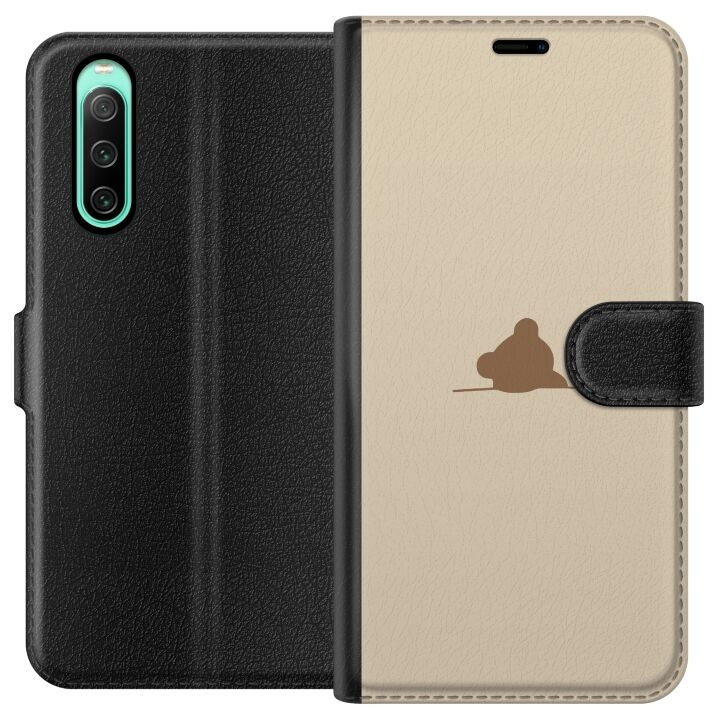 Lommeboketui til Sony Xperia 10 IV med Nalle motiv i gruppen SMARTTELEFON & NETTBRETT / Mobilbeskyttelse / Sony hos TP E-commerce Nordic AB (A61003)
