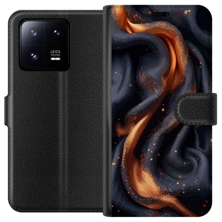 Lommeboketui til Xiaomi 13 Pro med Brennende silke motiv i gruppen SMARTTELEFON & NETTBRETT / Mobilbeskyttelse / Xiaomi hos TP E-commerce Nordic AB (A64170)