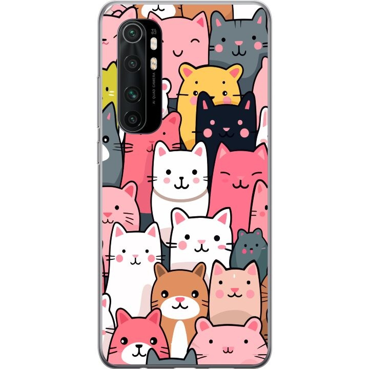 Mobildeksel til Xiaomi Mi Note 10 Lite med Kattmønster motiv i gruppen SMARTTELEFON & NETTBRETT / Mobilbeskyttelse / Xiaomi hos TP E-commerce Nordic AB (A65068)