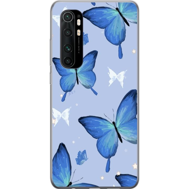 Mobildeksel til Xiaomi Mi Note 10 Lite med Blå sommerfugler motiv i gruppen SMARTTELEFON & NETTBRETT / Mobilbeskyttelse / Xiaomi hos TP E-commerce Nordic AB (A65076)