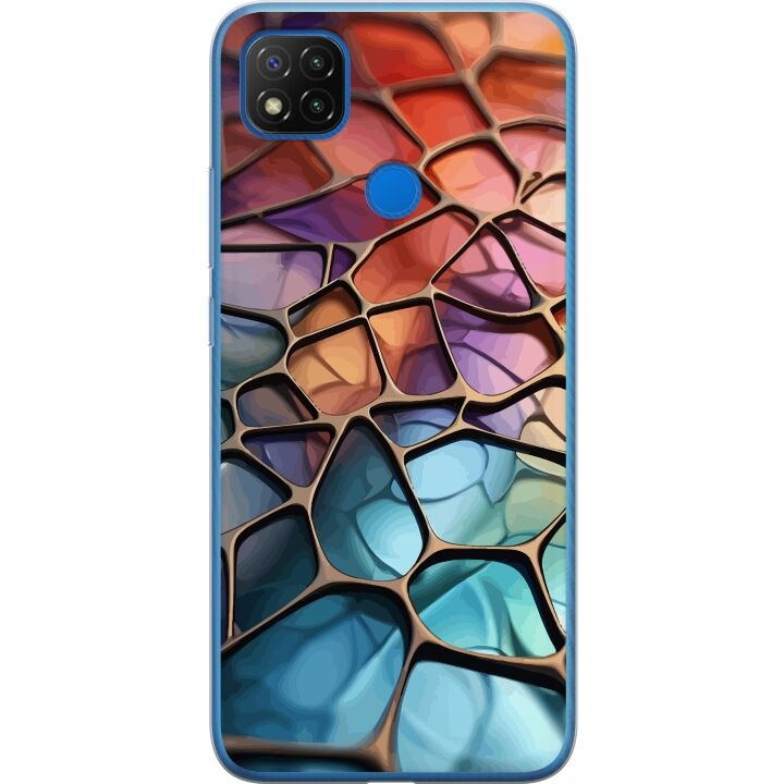 Mobildeksel til Xiaomi Redmi 9C med Metalliskt mønster motiv i gruppen SMARTTELEFON & NETTBRETT / Mobilbeskyttelse / Xiaomi hos TP E-commerce Nordic AB (A65799)
