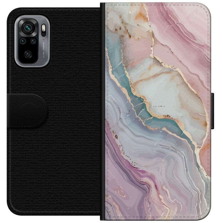Lommeboketui til Xiaomi Redmi Note 10S med Marmor motiv i gruppen SMARTTELEFON & NETTBRETT / Mobilbeskyttelse / Xiaomi hos TP E-commerce Nordic AB (A66027)