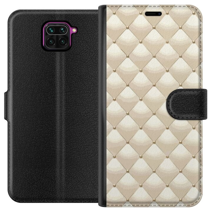 Lommeboketui til Xiaomi Redmi Note 9 med Gullglans motiv i gruppen SMARTTELEFON & NETTBRETT / Mobilbeskyttelse / Xiaomi hos TP E-commerce Nordic AB (A66571)