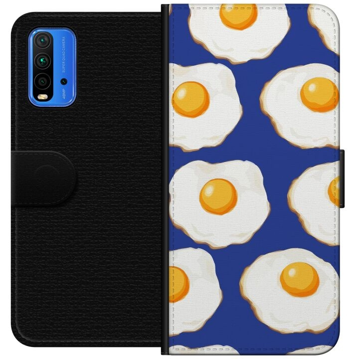Lommeboketui til Xiaomi Redmi Note 9 4G med Stekte egg motiv i gruppen SMARTTELEFON & NETTBRETT / Mobilbeskyttelse / Xiaomi hos TP E-commerce Nordic AB (A66605)