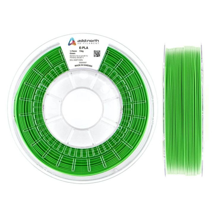 ADDNORTH E-PLA 1.75mm 750g Green i gruppen Datautstyr / Skrivere og tilbehør / Skrivere / 3D-skrivere og tilbehør / Tillbehör hos TP E-commerce Nordic AB (C00066)