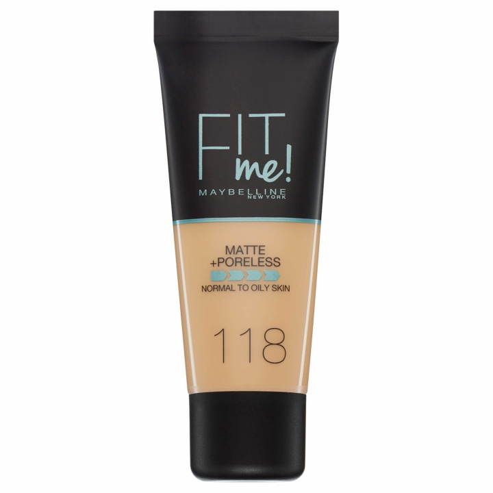 Maybelline Fit Me Matte + Poreless Foundation - 118 Nude i gruppen HELSE OG SKJØNNHET / Makeup / Makeup ansikt / Foundation hos TP E-commerce Nordic AB (C00075)